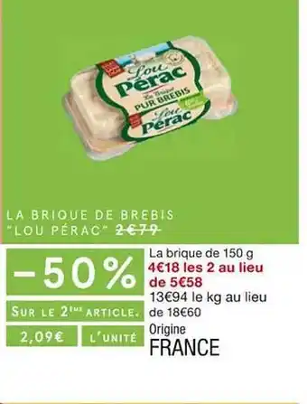 La brique de brebis
