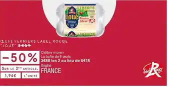 Monoprix Œufs fermiers label rouge offre