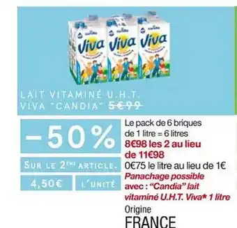 Lait vitaminé u.h.t. viva