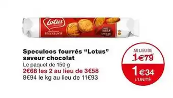Monoprix Spéculoos fourrés offre