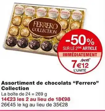 Monoprix Assortiment de chocolats offre