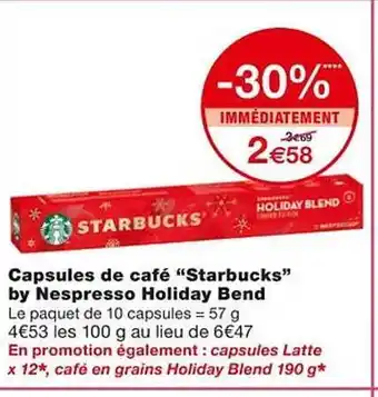 Monoprix Capsules de café offre