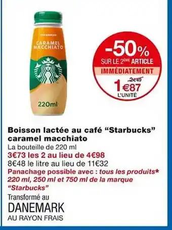 Monoprix Boisson lactée au café offre