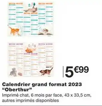 Monoprix Calendrier grand format 2023 offre