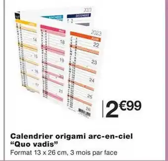 Monoprix Calendrier origami arc-en-ciel offre