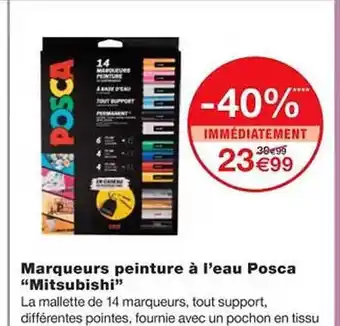 Monoprix Marqueurs peinture à l'eau posca offre