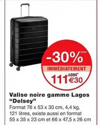 Monoprix Valise noire gamme lagos offre
