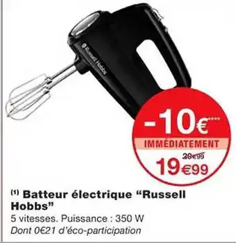 Monoprix Batteur électrique offre