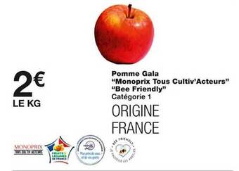 Monoprix Pomme gala offre