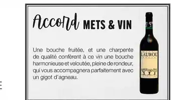 Monoprix Accord mets & vin offre