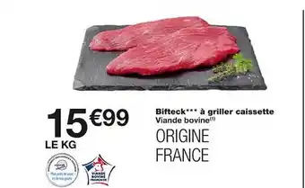Monoprix Bifteck*** à griller caissette offre
