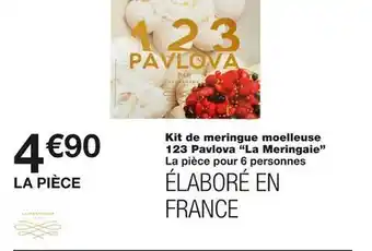 Monoprix Kit de meringue moelleuse 123 pavlova offre