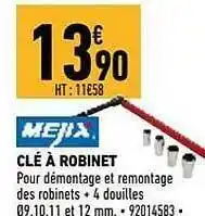 Brico Cash Clé à robinet mejix offre