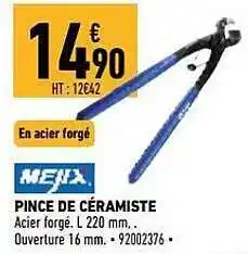 Brico Cash Pince de céramiste mejix offre