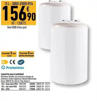 Brico Cash Chauffe-eau d'appoint offre