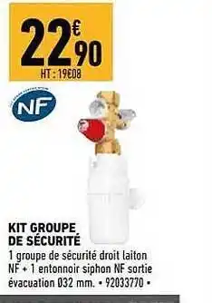 Brico Cash Kit groupe de sécurité offre