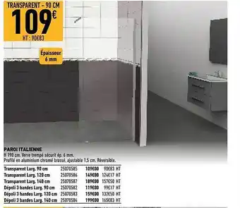 Brico Cash Paroi italienne offre