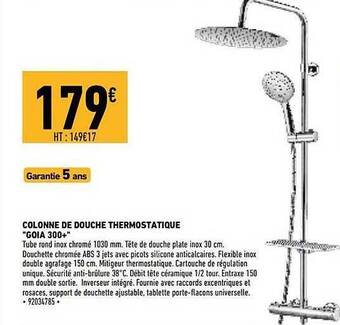 Brico Cash Colonne de douche thermostatique offre