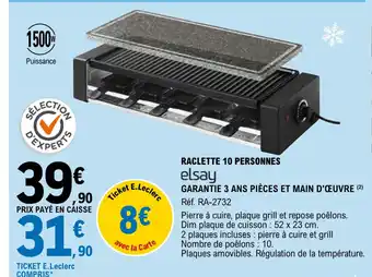 E.Leclerc Raclette 10 Personnes offre