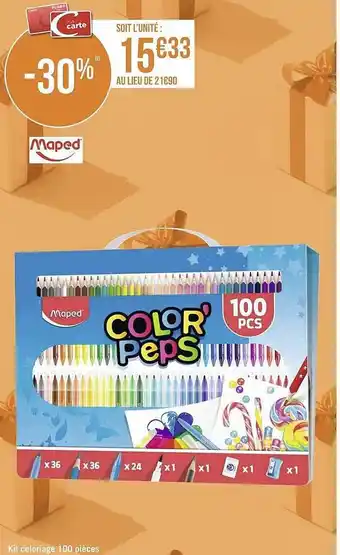 Casino Supermarchés Kit coloriage 100 pièces maped offre