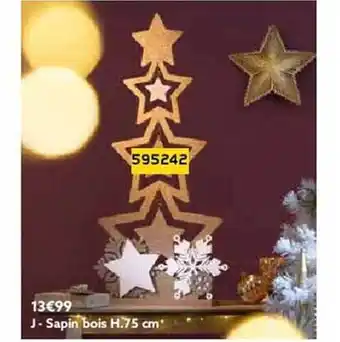 Gifi Sapin bois h.75 cm offre