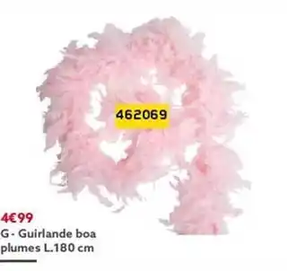 Guirlande boa plumes l.180 cm