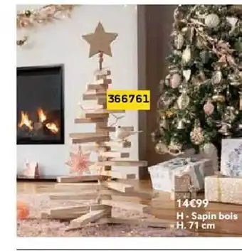 Gifi Sapin bois h.71 cm offre