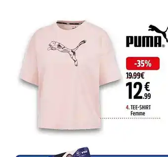 Intersport Tee-shirt femme puma offre