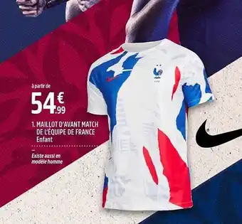 Intersport Maillot d'avant match de l'équipe de france enfant offre