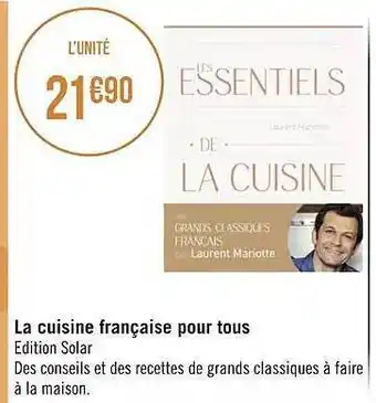 Casino Supermarchés La cuisine française pour tous offre