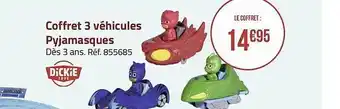 Casino Supermarchés Coffret 3 vahicules pyjamasques dickie toys offre