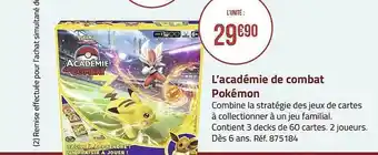 Casino Supermarchés L'académie de combat pokémon offre