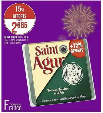 Saint agur 33% m.g.