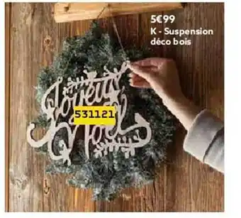 Gifi Suspension déco bois offre
