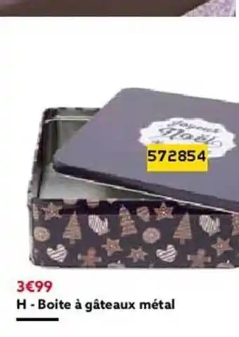 Gifi Boîte à gâteaux métal offre