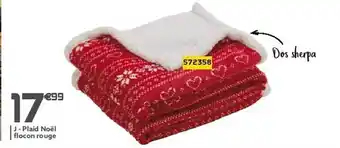 Gifi Plaid noël flocon rouge offre