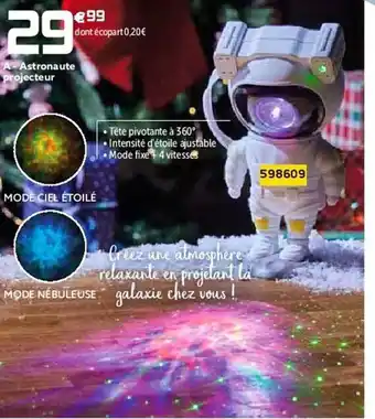 Gifi Astronaute projecteur offre