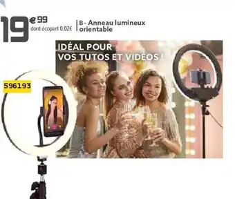 Gifi Anneau lumineux orientable offre
