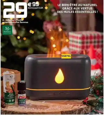 Diffuseur d'huiles essentielles effet flammes