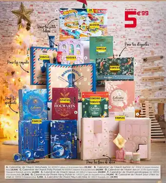 Calendrier de l'avent hot wheels, calendrier de l'avent barbier, calendrier de l'avent polly pocket, calendrier de l'avent ze