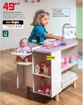 Gifi Table nurserie en bois offre