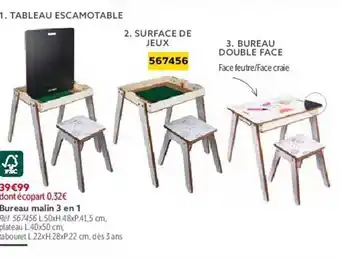 Gifi Bureau malin 3 en 1 offre