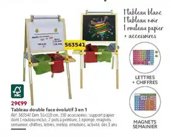 Gifi Tableau double face évolutif 3 en 1 offre