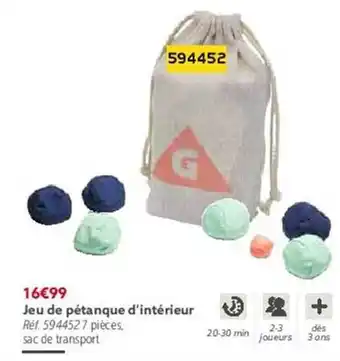 Gifi Jeu de pétanque d'intérieur offre