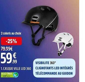 Intersport Casque ville led 360 offre