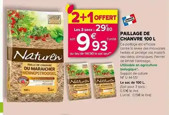 Paillage de chanvre 100l naturen