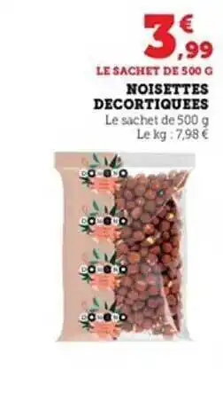 U Express Noisettes décortiquées offre