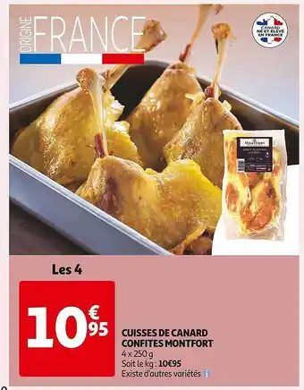 Auchan Cuisses de canard confites montfort offre