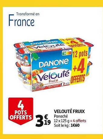Auchan Velouté fruix offre