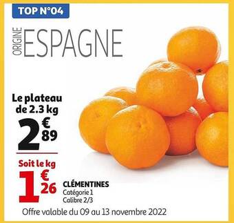 Auchan Clémentines offre